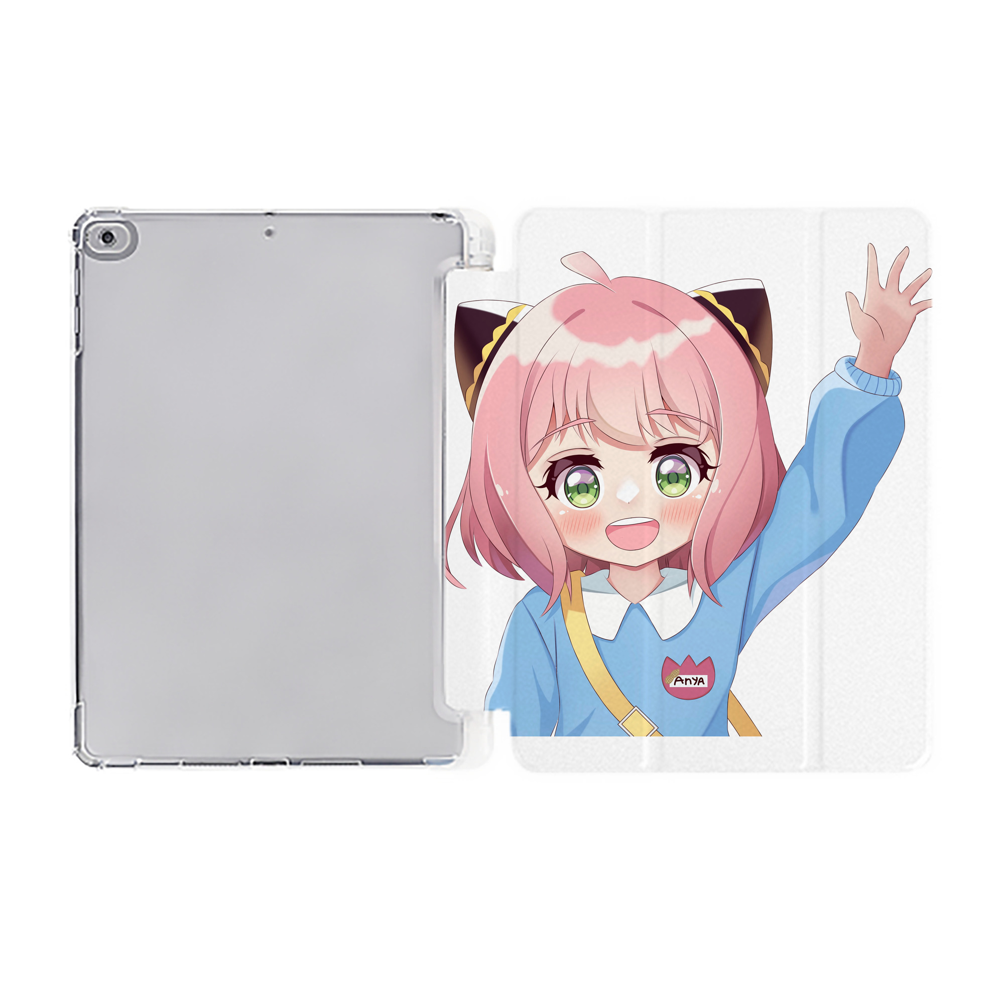 （画像用） SPY×FAMILY间谍家家酒 IPad ケース ペン収納付き 三つ折りスタンド PUレザー×シリコン 対応機種9.5/10.5/10.9インチ
